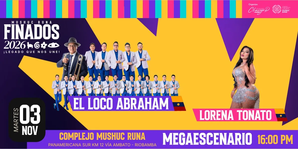 Martes 3 de noviembre, Megaescenario 16:00: El Loco Abraham y Lorena Tonato